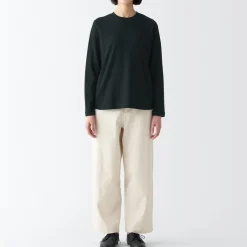 New Women's Interlock Crew Neck Long Sleeve T-Shirt Women T-Shirts