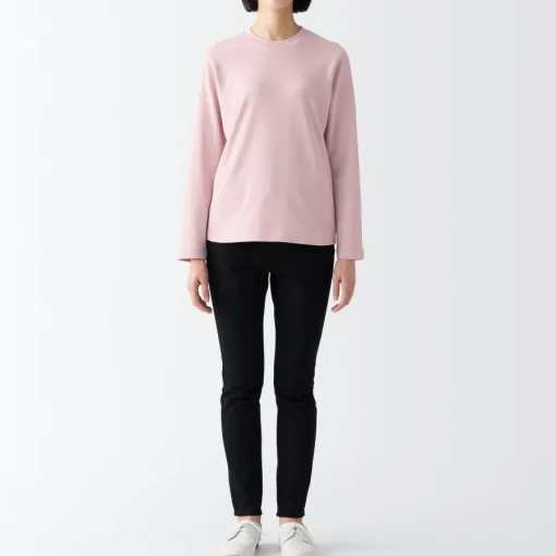 New Women's Interlock Crew Neck Long Sleeve T-Shirt Women T-Shirts