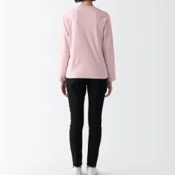 New Women's Interlock Crew Neck Long Sleeve T-Shirt Women T-Shirts