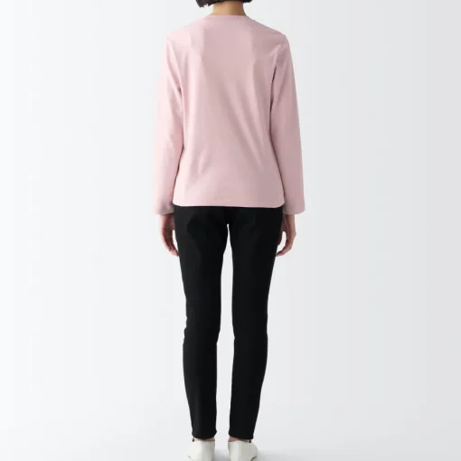 New Women's Interlock Crew Neck Long Sleeve T-Shirt Women T-Shirts