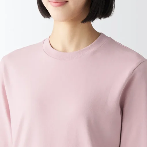 New Women's Interlock Crew Neck Long Sleeve T-Shirt Women T-Shirts