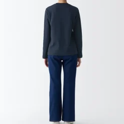 New Women's Interlock Crew Neck Long Sleeve T-Shirt Women T-Shirts