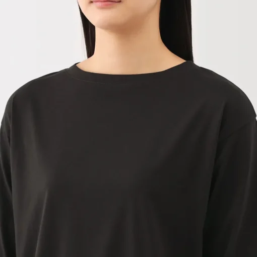 New Women's Jersey Boat Neck 3/4 Sleeve T-Shirt Women T-Shirts