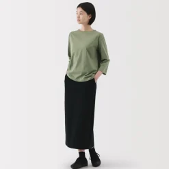 New Women's Jersey Boat Neck 3/4 Sleeve T-Shirt Women T-Shirts