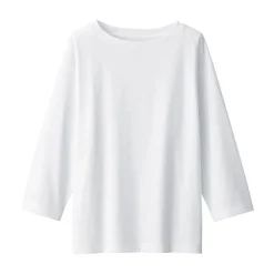 New Women's Jersey Boat Neck 3/4 Sleeve T-Shirt Women T-Shirts