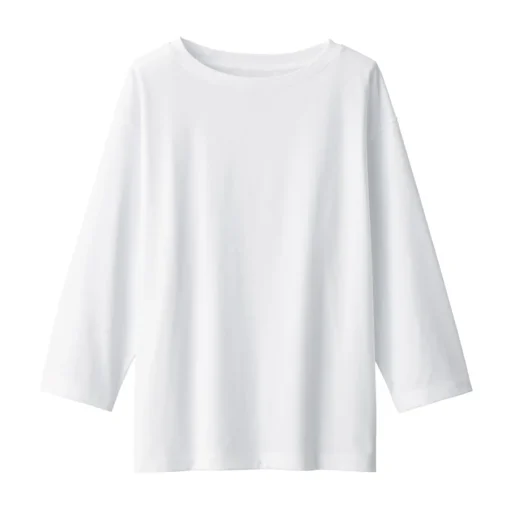 New Women's Jersey Boat Neck 3/4 Sleeve T-Shirt Women T-Shirts