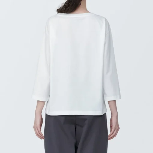 New Women's Jersey Boat Neck 3/4 Sleeve T-Shirt Women T-Shirts
