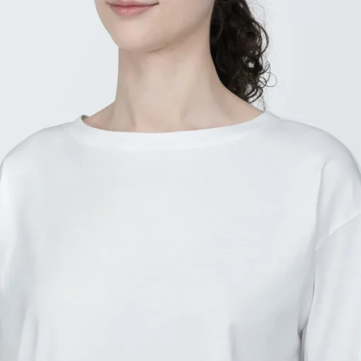 New Women's Jersey Boat Neck 3/4 Sleeve T-Shirt Women T-Shirts