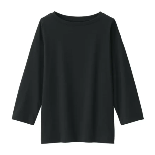 New Women's Jersey Boat Neck 3/4 Sleeve T-Shirt Women T-Shirts