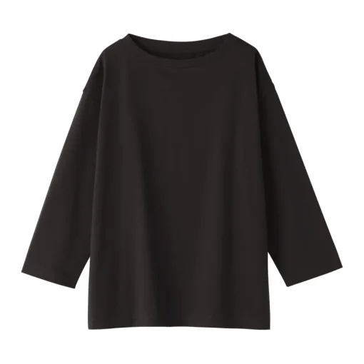 New Women's Jersey Boat Neck 3/4 Sleeve T-Shirt Women T-Shirts