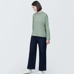 Online Women's Jersey Crew Neck Long Sleeve T-Shirt Women T-Shirts