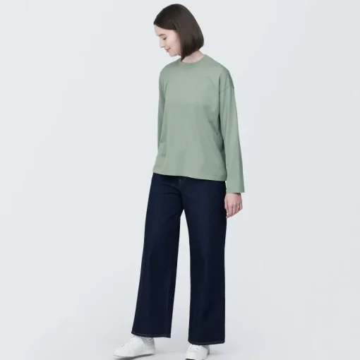 Online Women's Jersey Crew Neck Long Sleeve T-Shirt Women T-Shirts