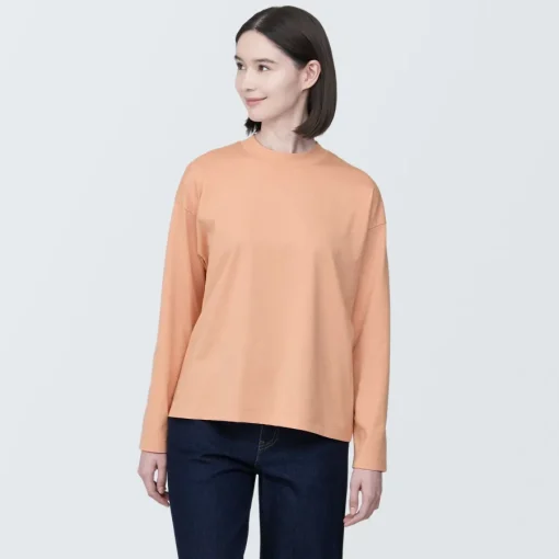 Online Women's Jersey Crew Neck Long Sleeve T-Shirt Women T-Shirts