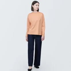Online Women's Jersey Crew Neck Long Sleeve T-Shirt Women T-Shirts