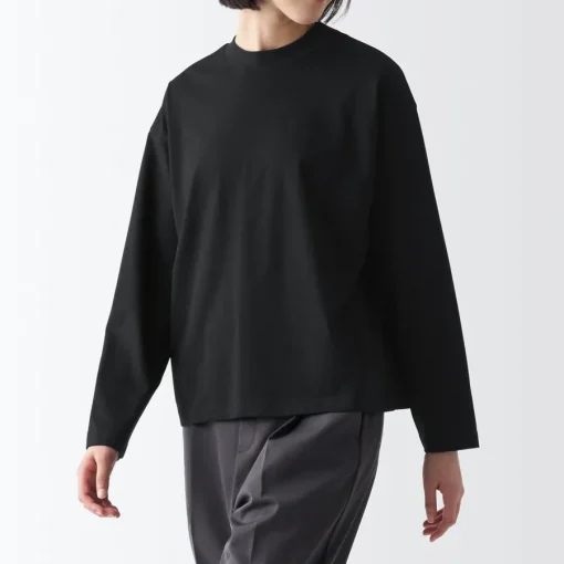 Online Women's Jersey Crew Neck Long Sleeve T-Shirt Women T-Shirts