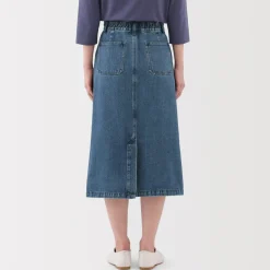 Clearance Women's Kapok Blend Denim A-Line Skirt Women Shorts & Skirts