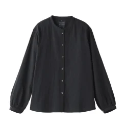 Fashion Women's Kapok Blend Double Gauze Long Sleeve Blouse Women Tops & Shirts