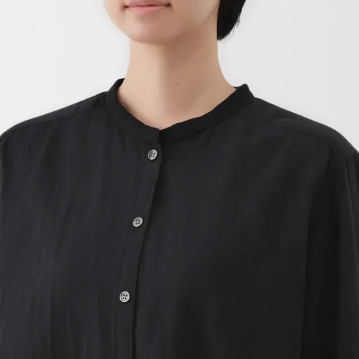 Fashion Women's Kapok Blend Double Gauze Long Sleeve Blouse Women Tops & Shirts
