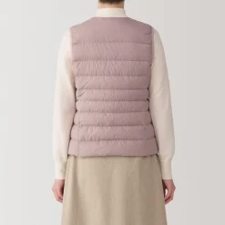 Hot Women's Lightweight Down Collarless Vest Women Lightweight Down Jackets & Vests