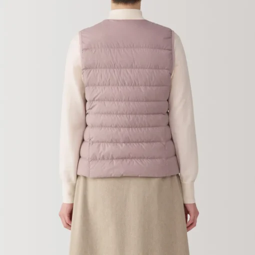 Hot Women's Lightweight Down Collarless Vest Women Lightweight Down Jackets & Vests
