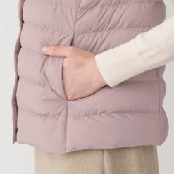 Hot Women's Lightweight Down Collarless Vest Women Lightweight Down Jackets & Vests