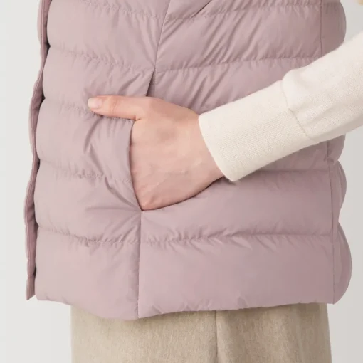 Hot Women's Lightweight Down Collarless Vest Women Lightweight Down Jackets & Vests