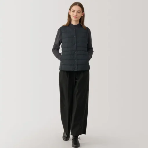 Hot Women's Lightweight Down Collarless Vest Women Lightweight Down Jackets & Vests
