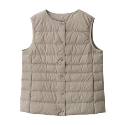 Hot Women's Lightweight Down Collarless Vest Women Lightweight Down Jackets & Vests