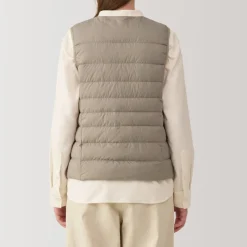 Hot Women's Lightweight Down Collarless Vest Women Lightweight Down Jackets & Vests