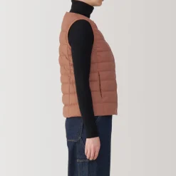 Hot Women's Lightweight Down Collarless Vest Women Lightweight Down Jackets & Vests