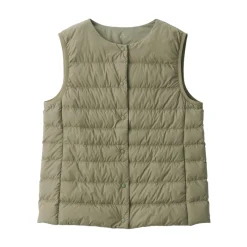 Hot Women's Lightweight Down Collarless Vest Women Lightweight Down Jackets & Vests