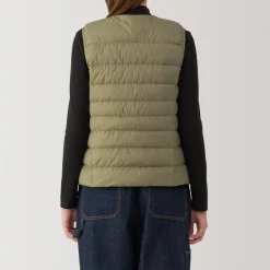Hot Women's Lightweight Down Collarless Vest Women Lightweight Down Jackets & Vests