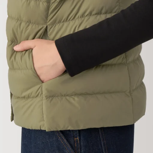 Hot Women's Lightweight Down Collarless Vest Women Lightweight Down Jackets & Vests