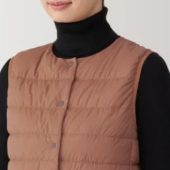 Hot Women's Lightweight Down Collarless Vest Women Lightweight Down Jackets & Vests