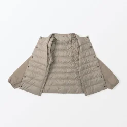 Fashion Women's Lightweight Down Collarless Jacket Women Lightweight Down Jackets & Vests