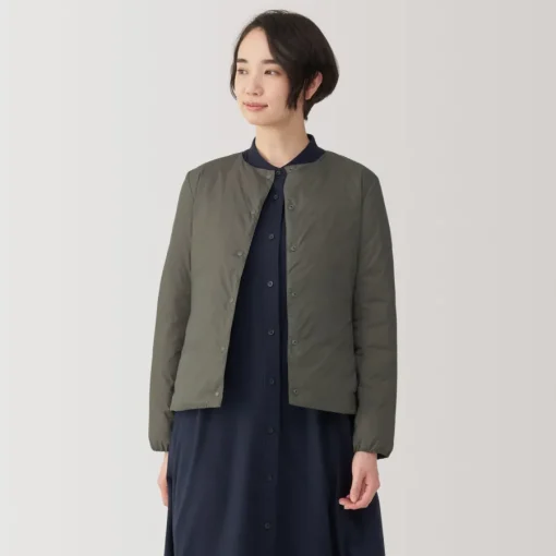 Fashion Women's Lightweight Down Collarless Jacket Women Lightweight Down Jackets & Vests