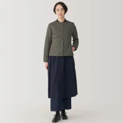 Fashion Women's Lightweight Down Collarless Jacket Women Lightweight Down Jackets & Vests