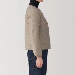 Fashion Women's Lightweight Down Collarless Jacket Women Lightweight Down Jackets & Vests