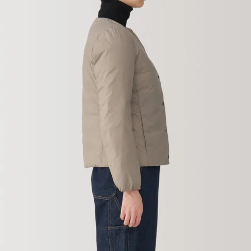 Fashion Women's Lightweight Down Collarless Jacket Women Lightweight Down Jackets & Vests