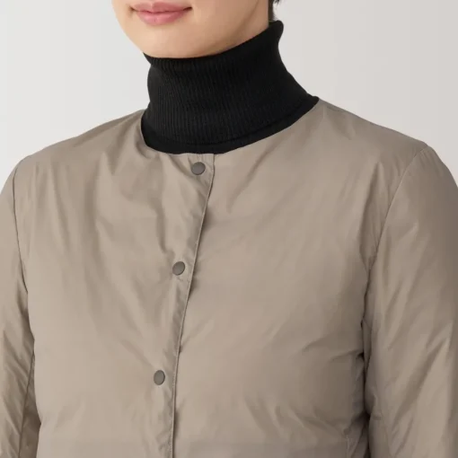 Fashion Women's Lightweight Down Collarless Jacket Women Lightweight Down Jackets & Vests