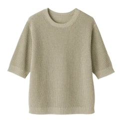 Clearance Women's Linen Blend Half Sleeve Sweater Women Sweaters & Cardigans