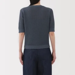 Clearance Women's Linen Blend Half Sleeve Sweater Women Sweaters & Cardigans