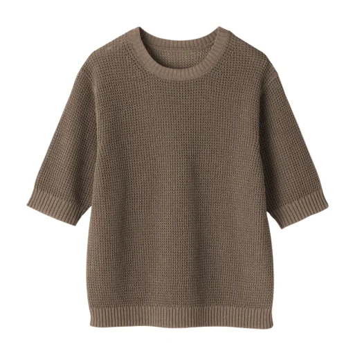 Clearance Women's Linen Blend Half Sleeve Sweater Women Sweaters & Cardigans