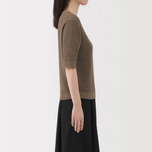Clearance Women's Linen Blend Half Sleeve Sweater Women Sweaters & Cardigans