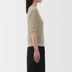 Clearance Women's Linen Blend Half Sleeve Sweater Women Sweaters & Cardigans
