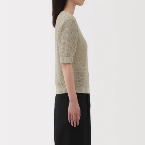 Clearance Women's Linen Blend Half Sleeve Sweater Women Sweaters & Cardigans