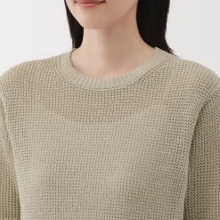 Clearance Women's Linen Blend Half Sleeve Sweater Women Sweaters & Cardigans