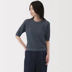 Clearance Women's Linen Blend Half Sleeve Sweater Women Sweaters & Cardigans