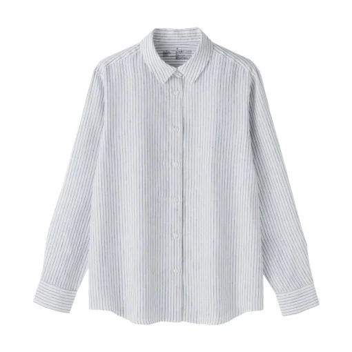 Fashion Women's Linen Striped Shirt Women Tops & Shirts