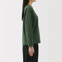 Discount Women's 2-Ply Jersey Crew Neck Long Sleeve T-Shirt Women T-Shirts